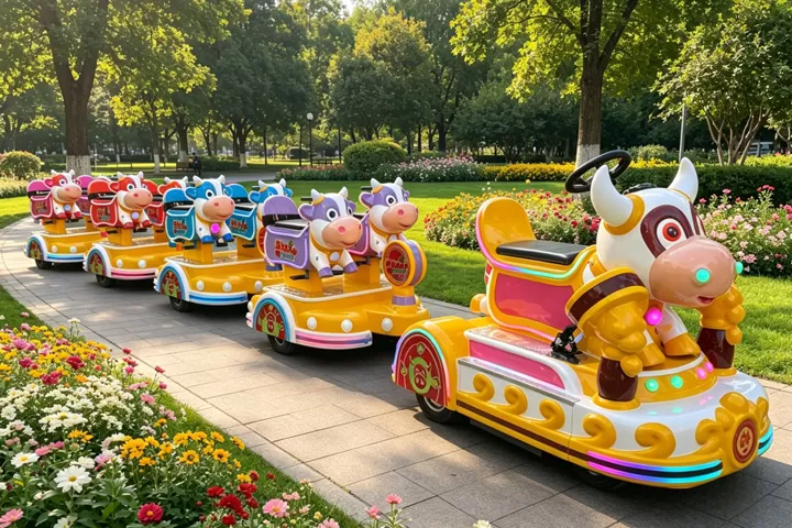 Features of ﻿Cow-Themed Train Ride